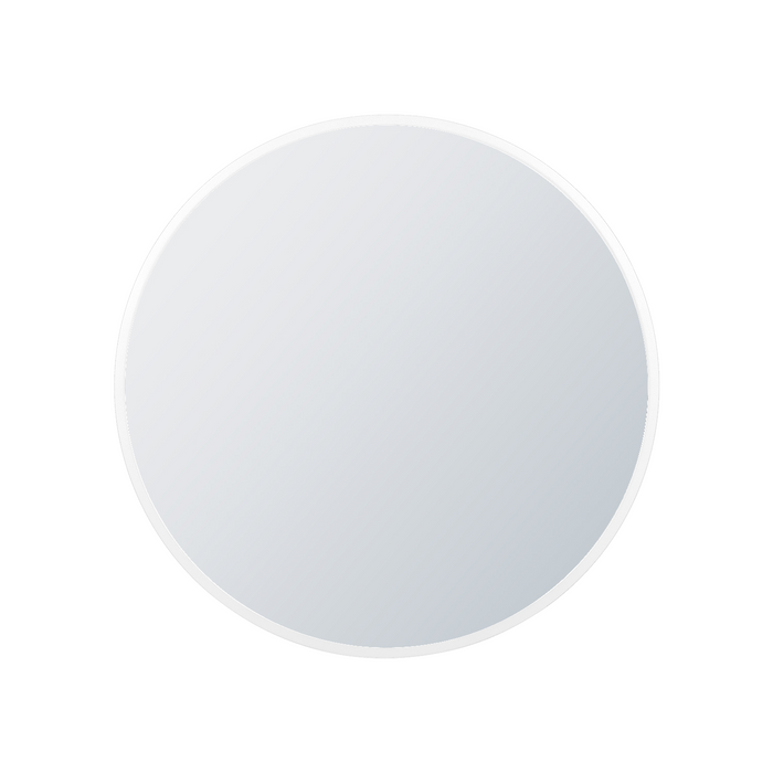 Arcus 24\" X 24\" Hand Crafted Round Mirror - White