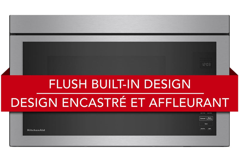 KitchenAid 1.1 Cu. Ft. Over-the-Range Microwave with Flush Built-In Design - YKMMF330PPS