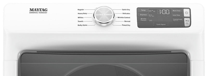 Maytag Front-Load 5.2 Cu. Ft. Washer with Extra Power and 7.3 Cu. Ft. Gas Dryer - White