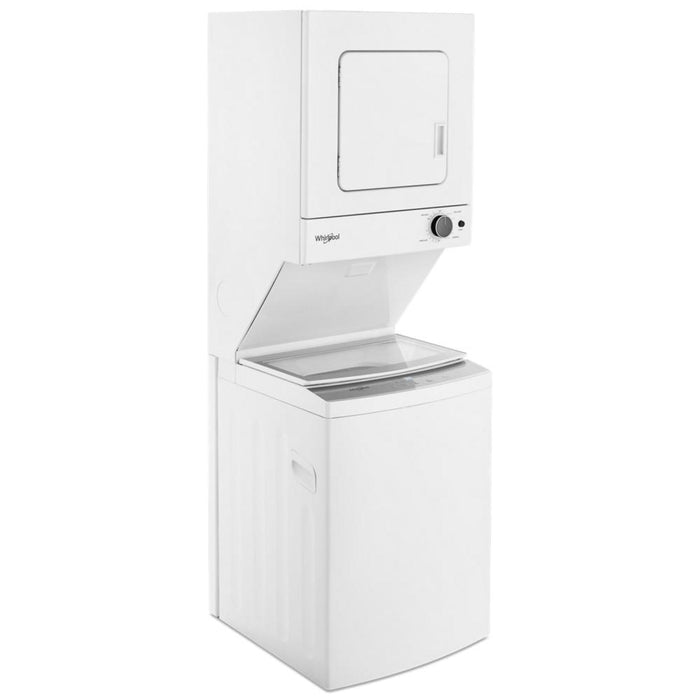 Whirlpool  1.8 Cu.Ft Electric Stacked Laundry with Impeller and Soft-Close Glass Lid Center Controls