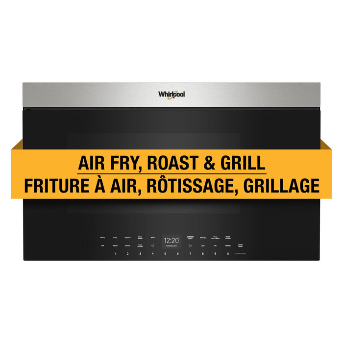 Whirlpool 1.1 Cu. Ft. Flush Over-the-Range Microwave with Air Fry - Stainless Steel - YWMMF7330RZ