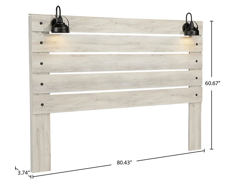 Abby King Headboard - White