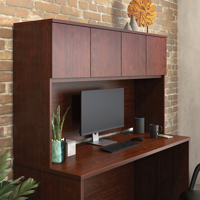 Affirm 59.06\" Commercial Grade Office Hutch with 2 Cabinets - Classic Cherry