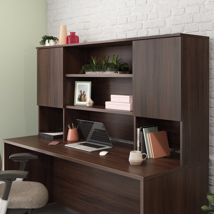 Affirm 71.10\" Commercial Grade Storage Hutch with 2 Cabinets - Noble Elm