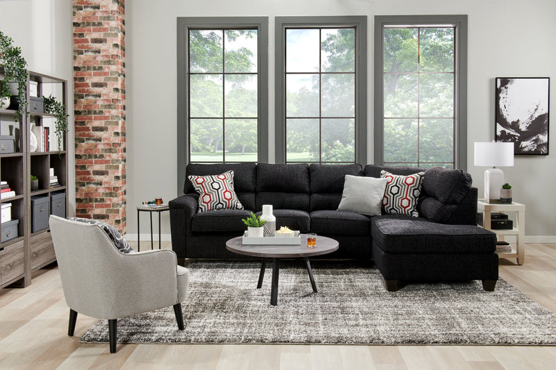 Aimy Linen-Look Fabric Accent Chair - Light Grey