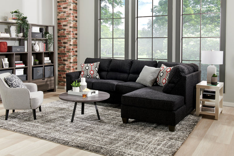 Aimy Linen-Look Fabric Accent Chair - Light Grey