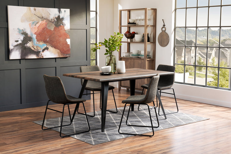 Amos 5-Piece Dining Package with Tess Chairs - Grey