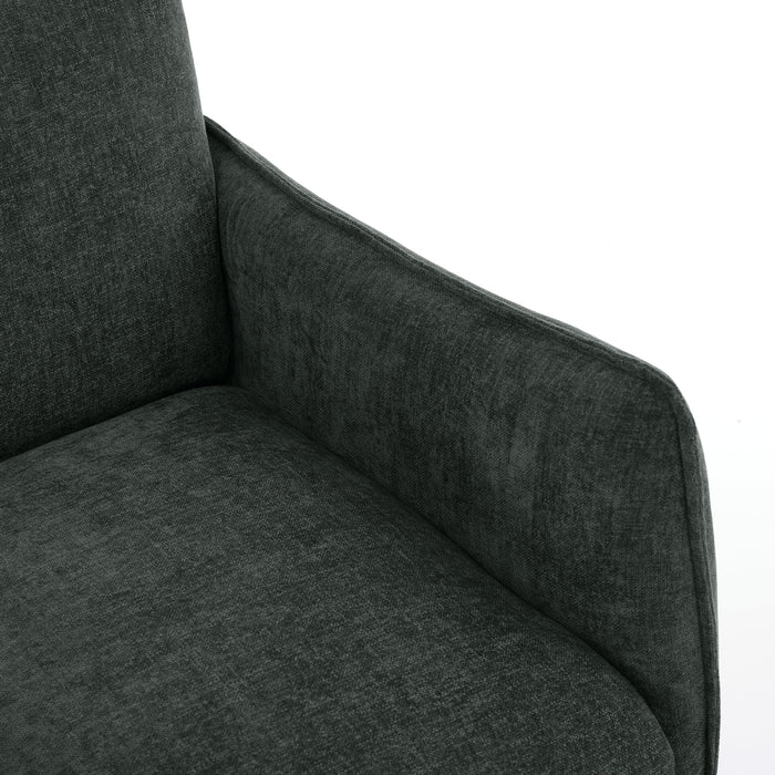 Arlo 29.5\" Linen-Look Fabric Accent Chair – Green
