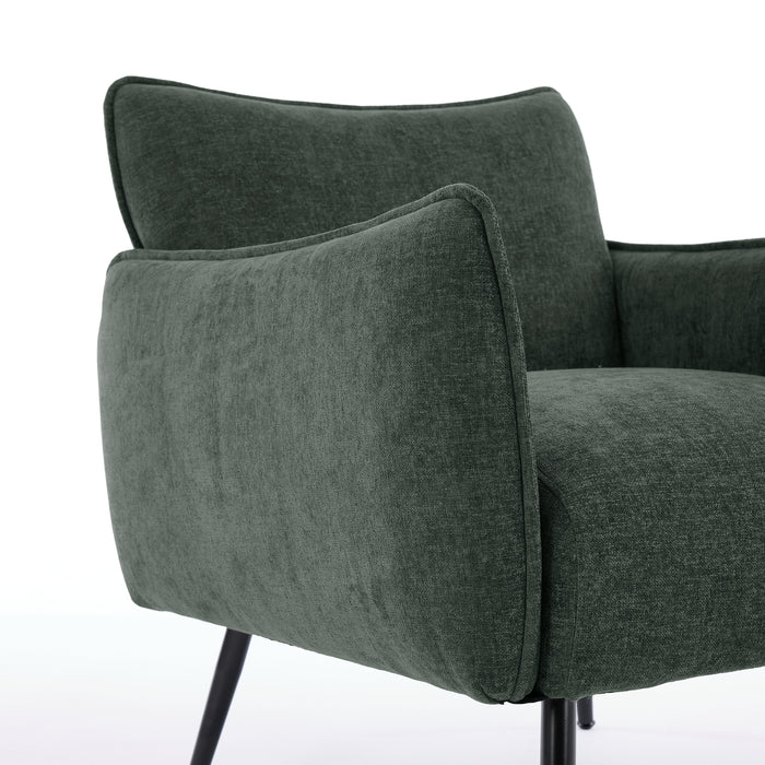 Arlo 29.5\" Linen-Look Fabric Accent Chair – Green
