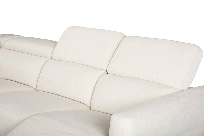 Cindy Crawford Home Aspen 4-Piece Power Reclining Sectional with Armless Chair - Alabaster 