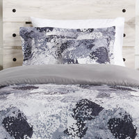 Axel 4-Piece Full/Queen Comforter Set - Grey 