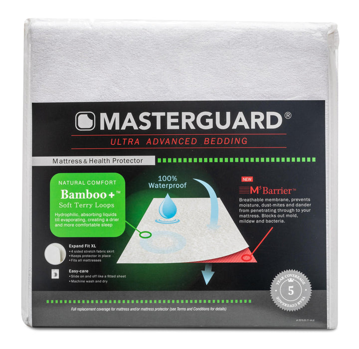 Masterguard® Natural Bamboo™ Full Mattress Protector with 2 Standard Pillows