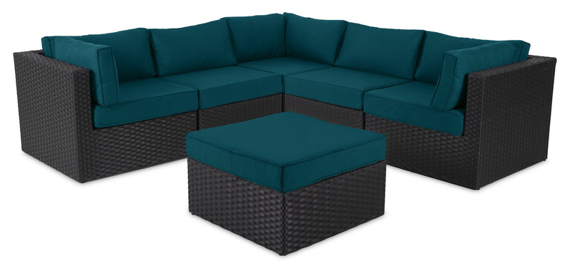 Barbados Patio Corner Chair - Blue