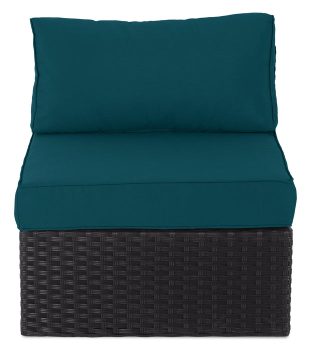 Barbados 6-Piece Patio Set with Ottoman – Blue 