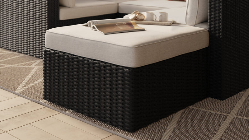 Barbados Patio Ottoman - Grey