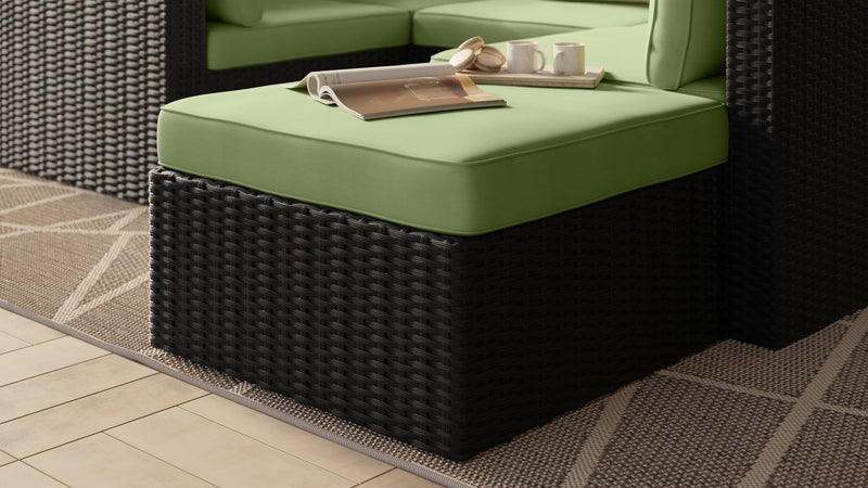 Barbados Patio Ottoman – Green
