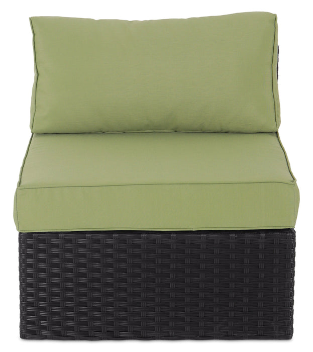 Barbados 6-Piece Patio Set with Ottoman – Green 