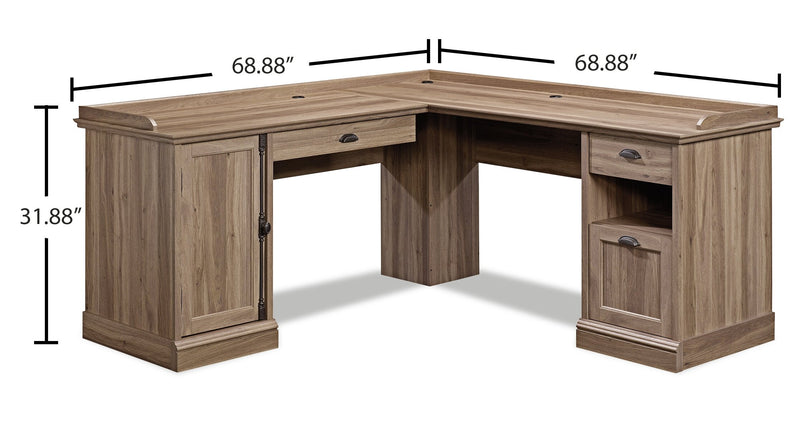 Barrister Lane Corner Desk - Salt Oak