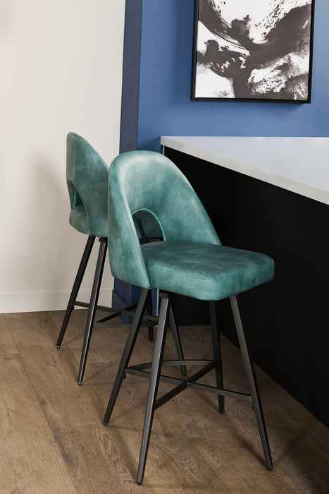 Bay Swivel Counter-Height Stool - Aqua