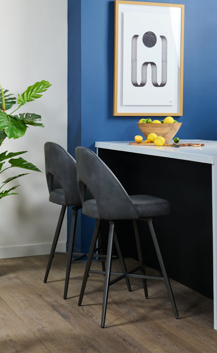 Bay Swivel Counter-Height Stool - Charcoal