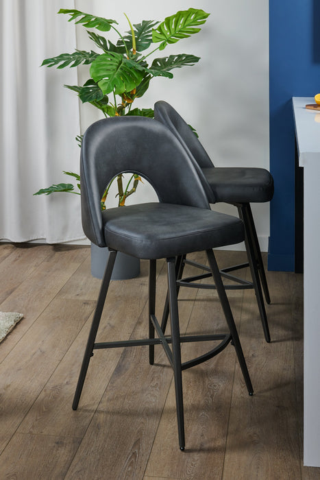Bay Swivel Counter-Height Stool - Charcoal
