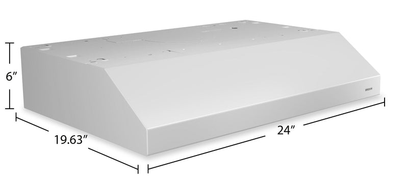 Broan 24\" Under-Cabinet Range Hood - White 