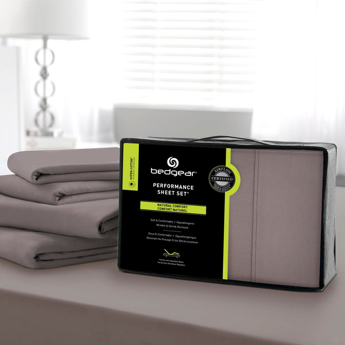 BEDGEAR® Hyper-Cotton™ 3-Piece Twin Sheet Set - Grey