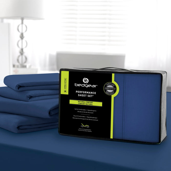 BEDGEAR® Hyper-Cotton™ 4-Piece King Sheet Set - Navy