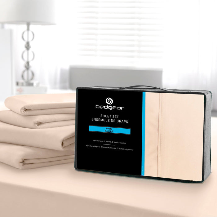 BEDGEAR® Basic 3-Piece Twin Sheet Set - Sand