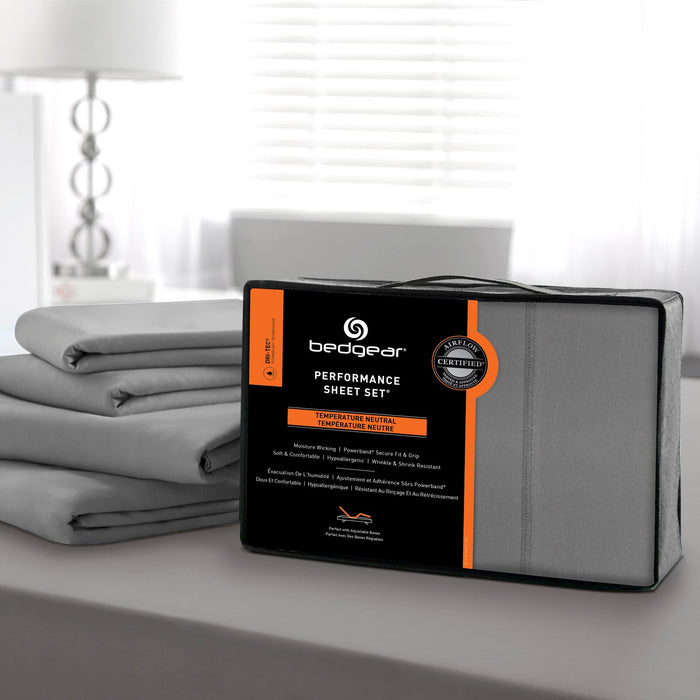 BEDGEAR® Dri-Tec® 3-Piece Twin XL Sheet Set - Grey