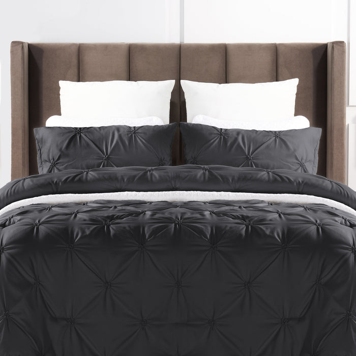 Brianna Dark Grey 3-Piece Full/Queen Comforter Set