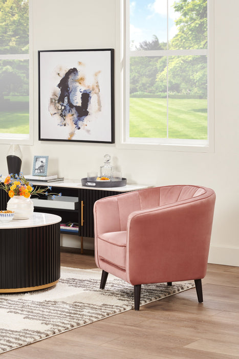 Brinley Velvet Accent Chair - Pink