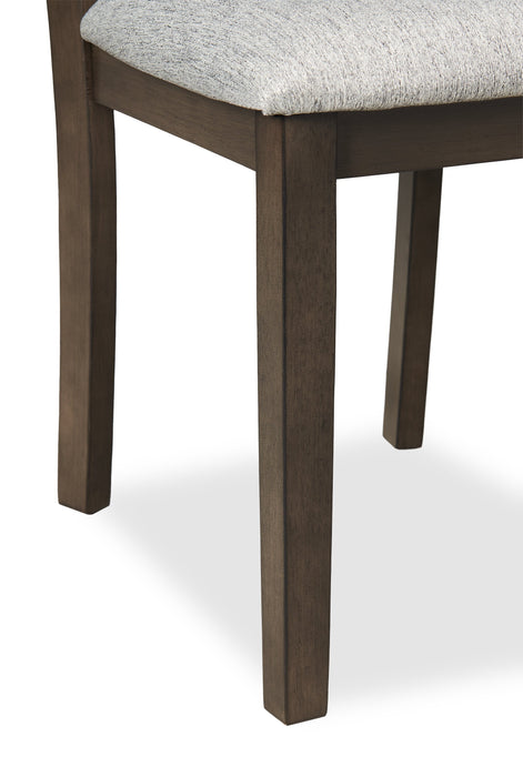 Bryn 3pc Dining Package with 42\" Round Drop-Leaf Table & 2 Chairs, Fabric - Dark Grey