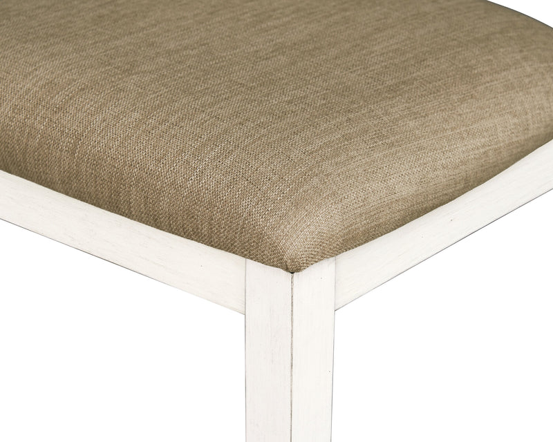 Bryn Dining Chair with Fabric Seat, Slat-Back – White
