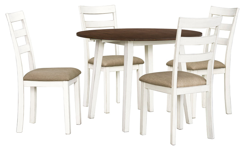 Bryn Dining Chair with Fabric Seat, Slat-Back – White