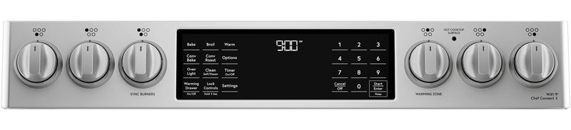 Cafe 5.7 Cu. Ft. Smart Induction Range with True European Convection and Self Clean Racks - Stainles… 
