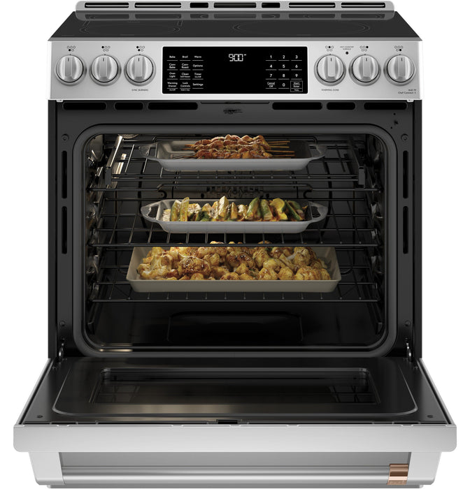 Cafe 5.7 Cu. Ft. Smart Induction Range with True European Convection and Self Clean Racks - Stainles… 