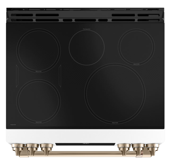 Cafe 5.7 Cu. Ft. Smart Induction Range with True European Convection and Self Clean Racks - Matte Wh… 