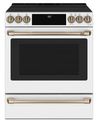 Cafe 5.7 Cu. Ft. Smart Induction Range with True European Convection and Self Clean Racks - Matte Wh…