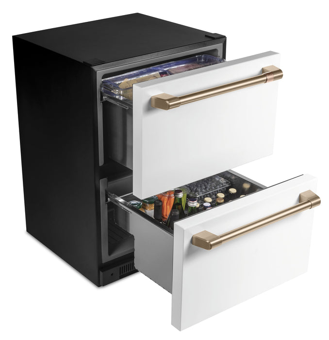 Café 5.7 Cu. Ft. Built-In Dual-Drawer Refrigerator - CDE06RP4NW2