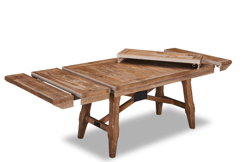 Cedar Dining Table, Pine Wood, Trestle-Base, 72.07\"W - Brown 