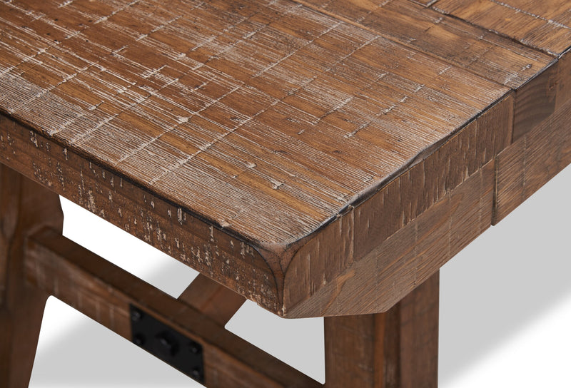 Cedar Dining Table, Pine Wood, Trestle-Base, 72.07\"W - Brown 