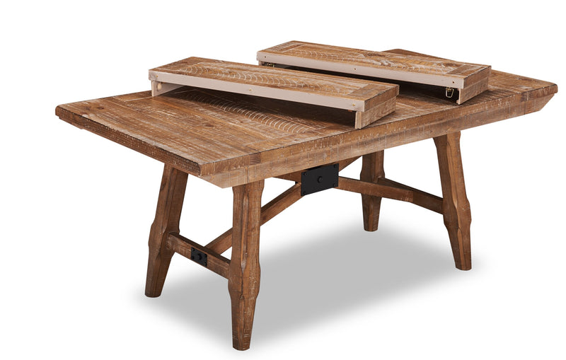 Cedar Dining Table, Pine Wood, Trestle-Base, 72.07\"W - Brown 