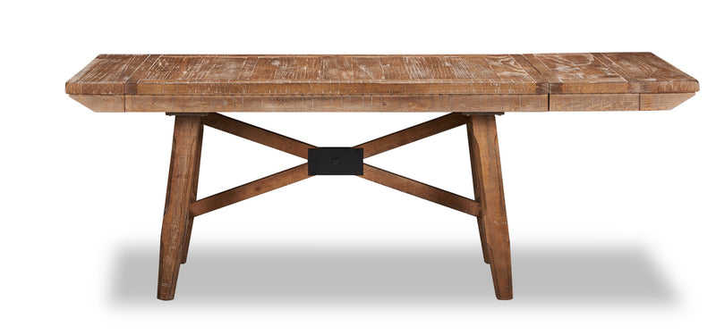 Cedar Dining Table, Pine Wood, Trestle-Base, 72.07\"W - Brown 