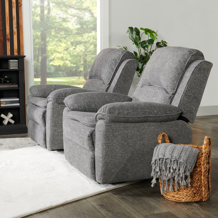Chandler Chenille Recliner - Grey
