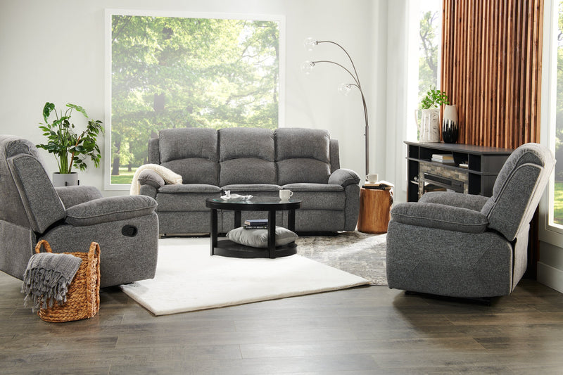 Chandler Chenille Recliner - Grey
