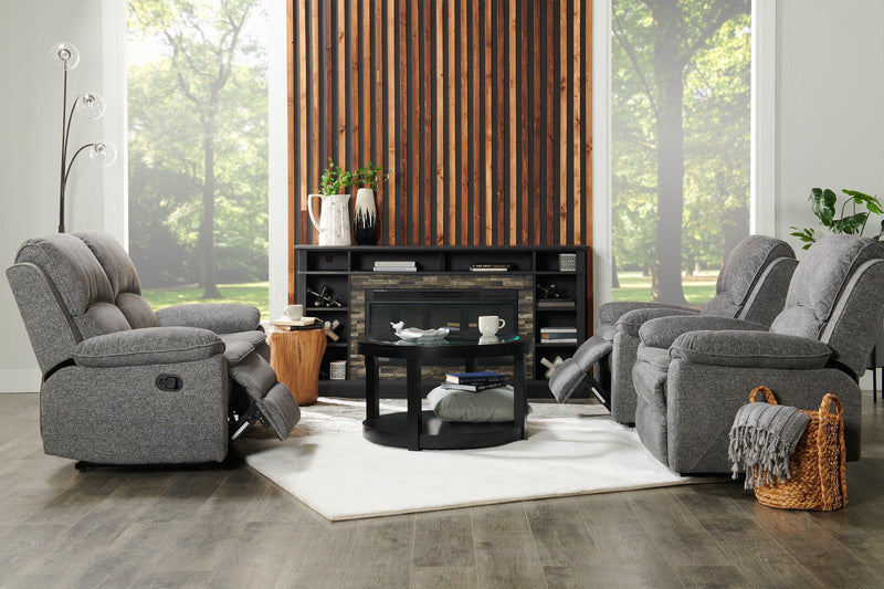 Chandler Chenille Reclining Loveseat - Grey