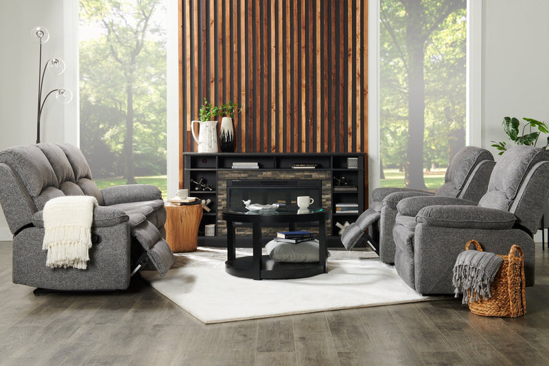 Chandler Chenille Reclining Sofa - Grey