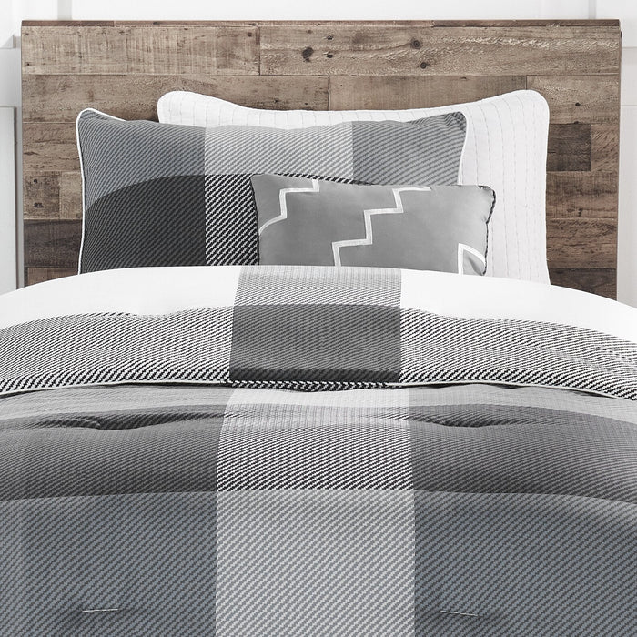 Charlie 3-Piece Twin Comforter Set - Grey 