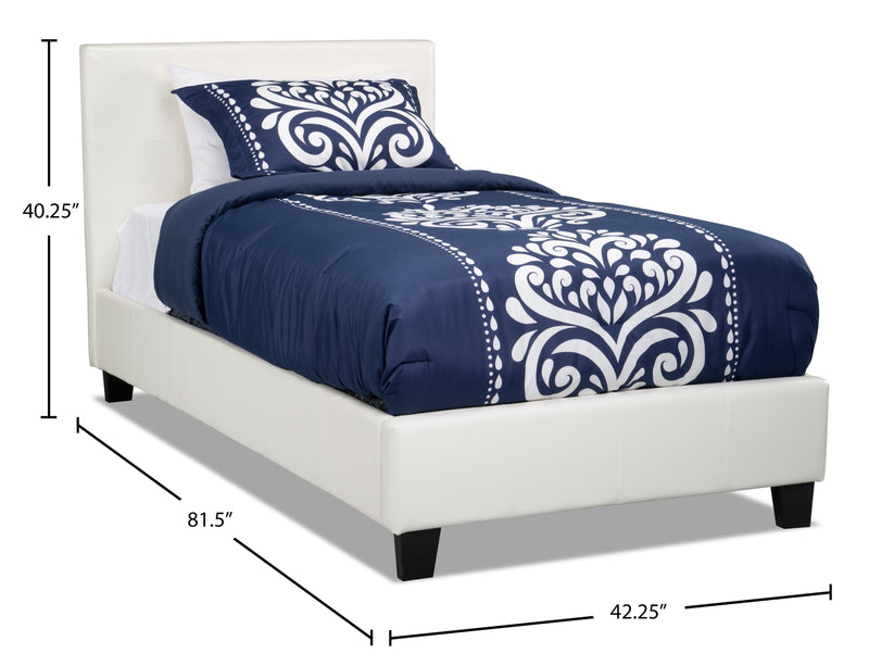 Chase Twin Bed - White